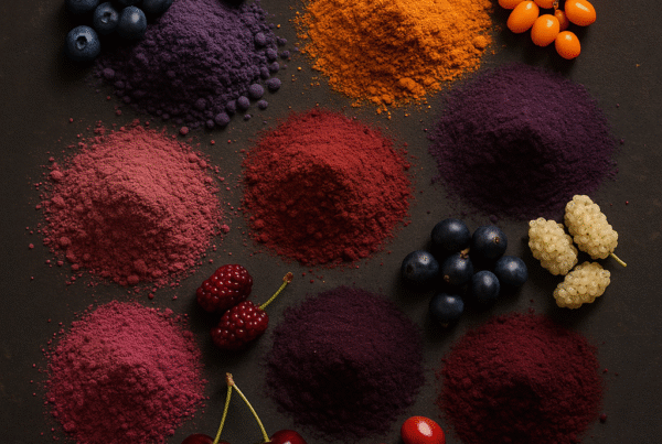 Healthy fruit berry powder